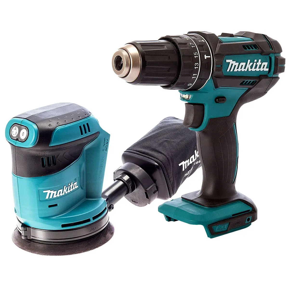 Makita 18V 2 Speed Combi Drill & 125Mm Random Orbit Sander T4tkit-460 1