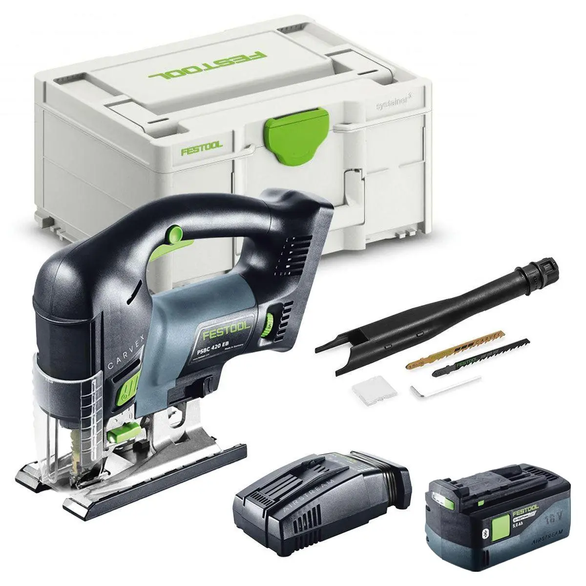Festool Psbc 420 Eb-Basic Gb 18V Brushless Pendulum Jigsaw With 1 X 5.0Ah Battery Charger & Case 1