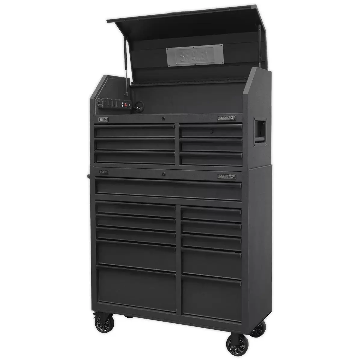Sealey Ap41bestack 17 Drawer Tool Chest Combination Soft Close Drawers Power Bar 1