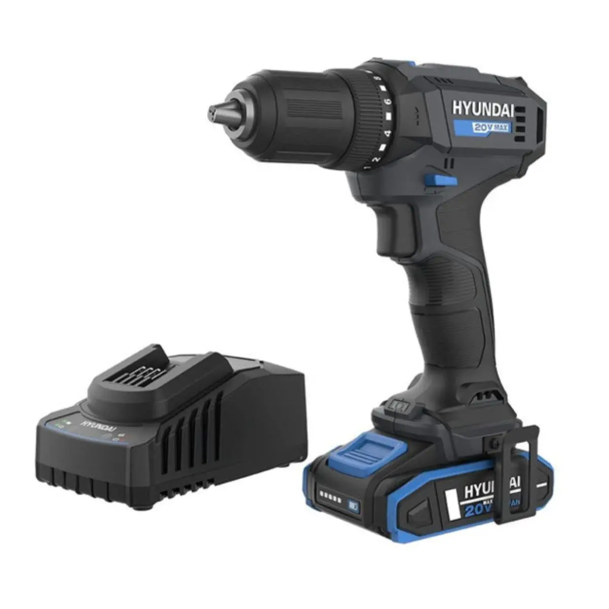 Hyundai Dd20s-40Tt 20V Cordless Drill Driver 1 X 2Ah Battery And Charger 1