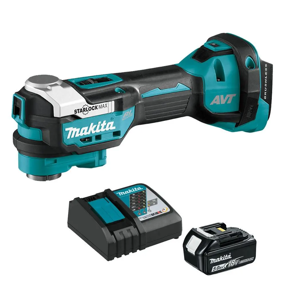 Makita Dtm52z 18V Brushless Oscillating Multi Tool 1 X 5.0Ah Battery & Charger 1