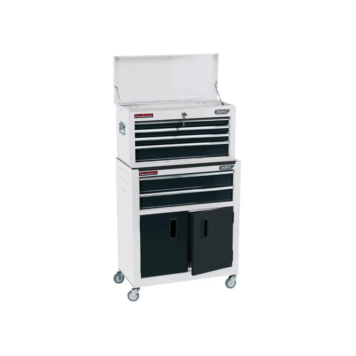 Draper Rctc6/W Combined Roller Cabinet And Tool Chest 6 Drawer White 19576 1