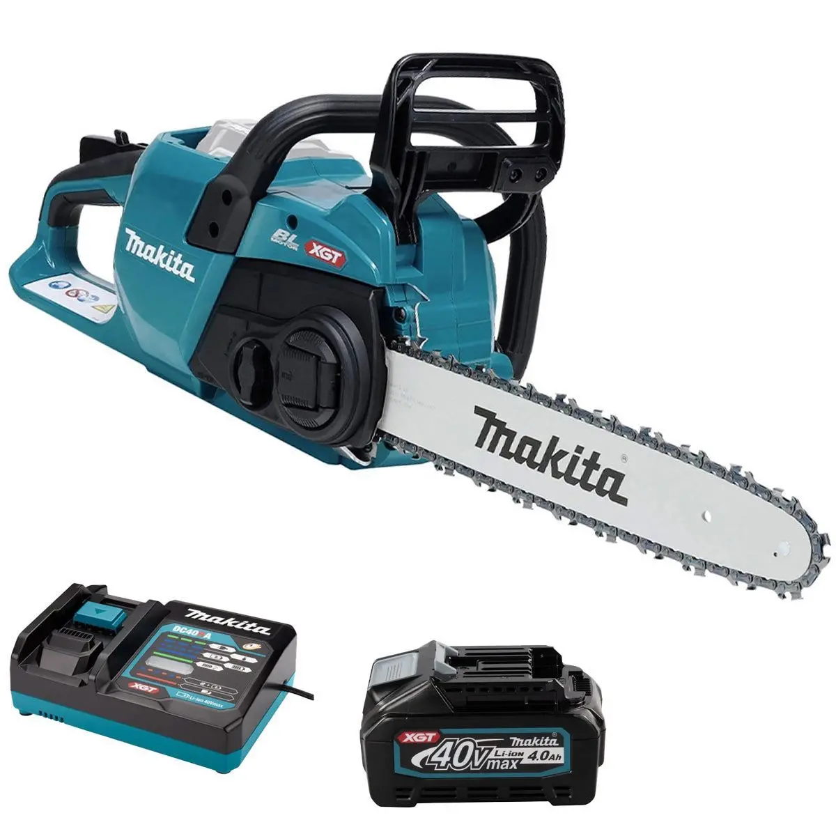 Makita Uc022gz 40V Max Xgt Brushless 35Cm Chainsaw With 1 X 4.0Ah Battery & Charger 1