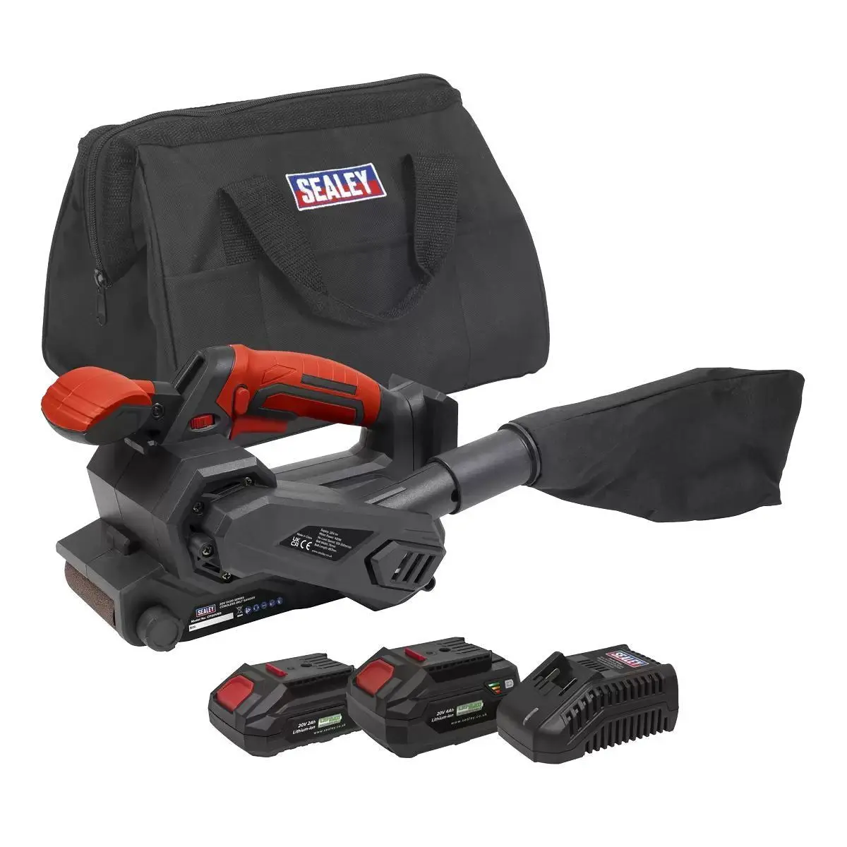 Sealey Cp20vbskit 20V Cordless Belt Sander Kit -2 Batteries 1