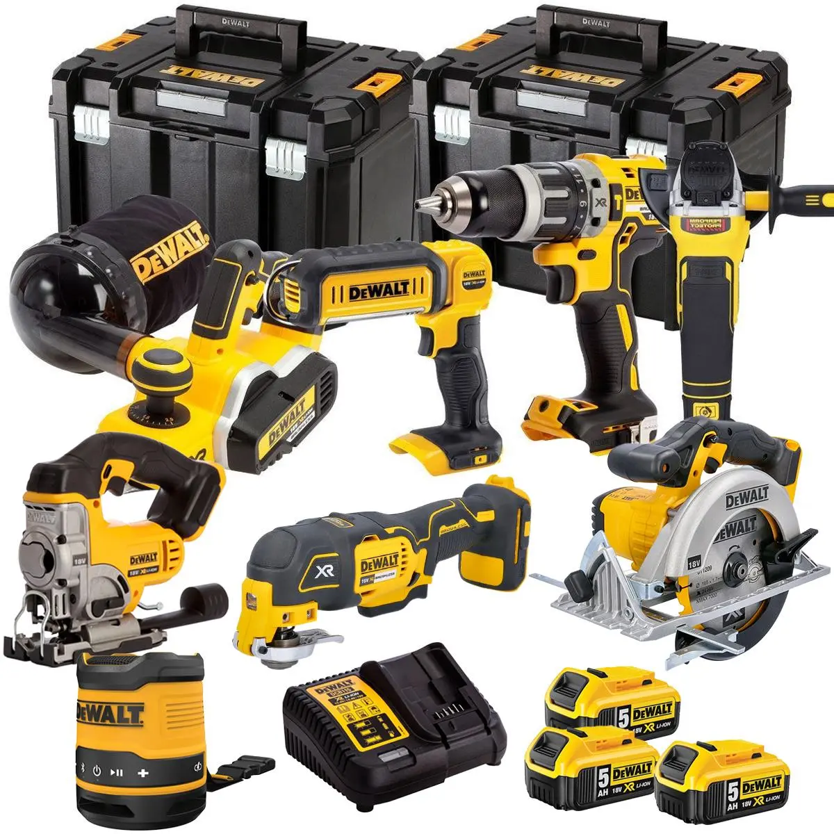 Dewalt Dck665p3t2 18V 8 Piece Power Tool Kit With 3 X 5.0Ah Batteries 1