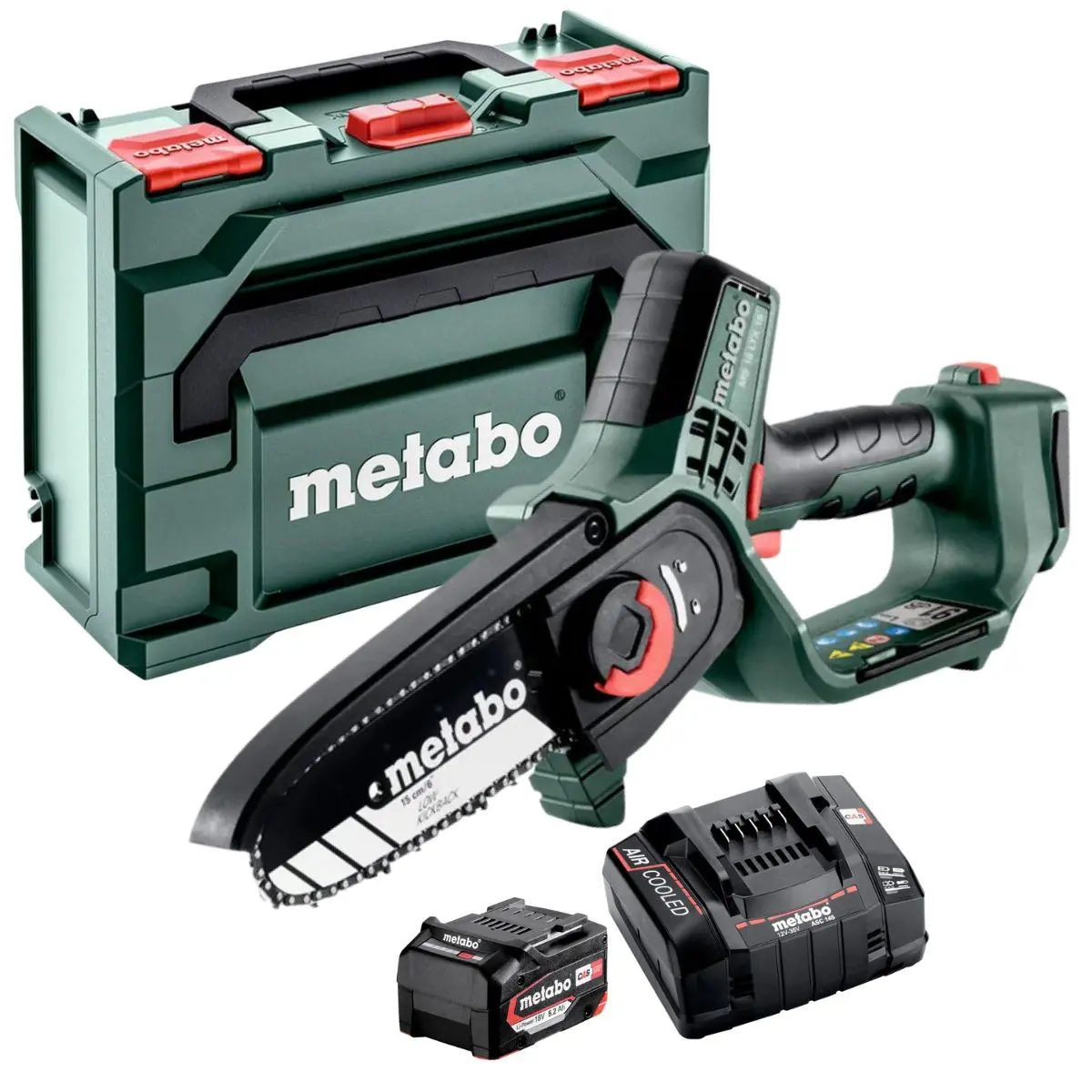 Metabo Ms 18 Ltx 15 18V 150Mm Pruning Saw With 1 X 5.2Ah Battery Charger & Metabox 1