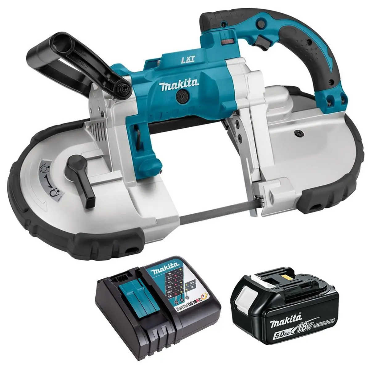 Makita Dpb180z 18V Lxt Portable Band Saw With 1 X 5.0Ah Battery & Charger 1