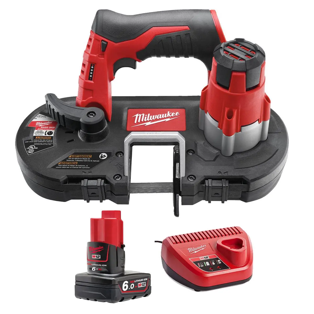 Milwaukee M12bs-0 12V Sub Compact Bandsaw With 1 X 6.0Ah Battery & Charger 1