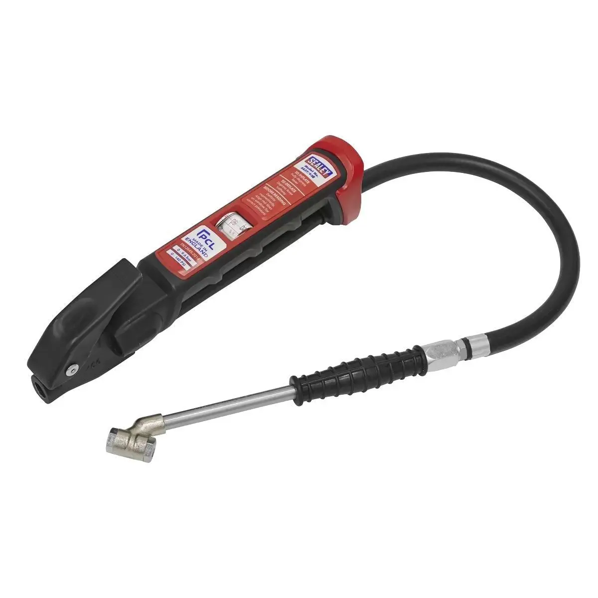 Sealey Sa37/93B Anodised Tyre Inflator With Twin Push-On Connector 1