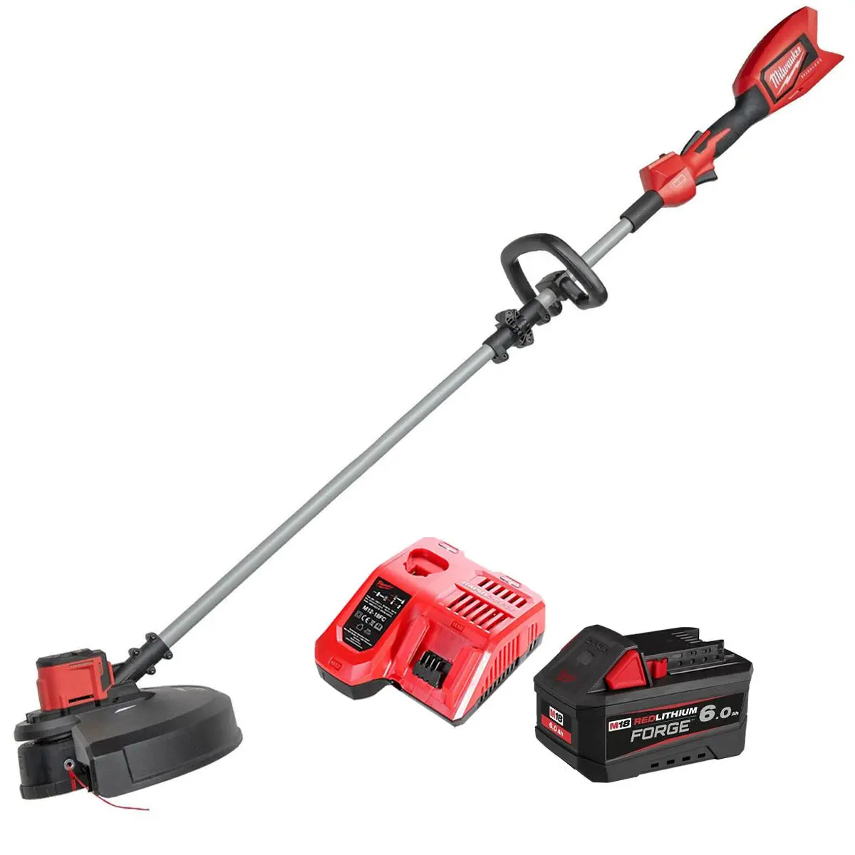 Milwaukee M18bllt-0 18V Brushless Line Trimmer With 1 X 6.0Ah Battery & Charger 1