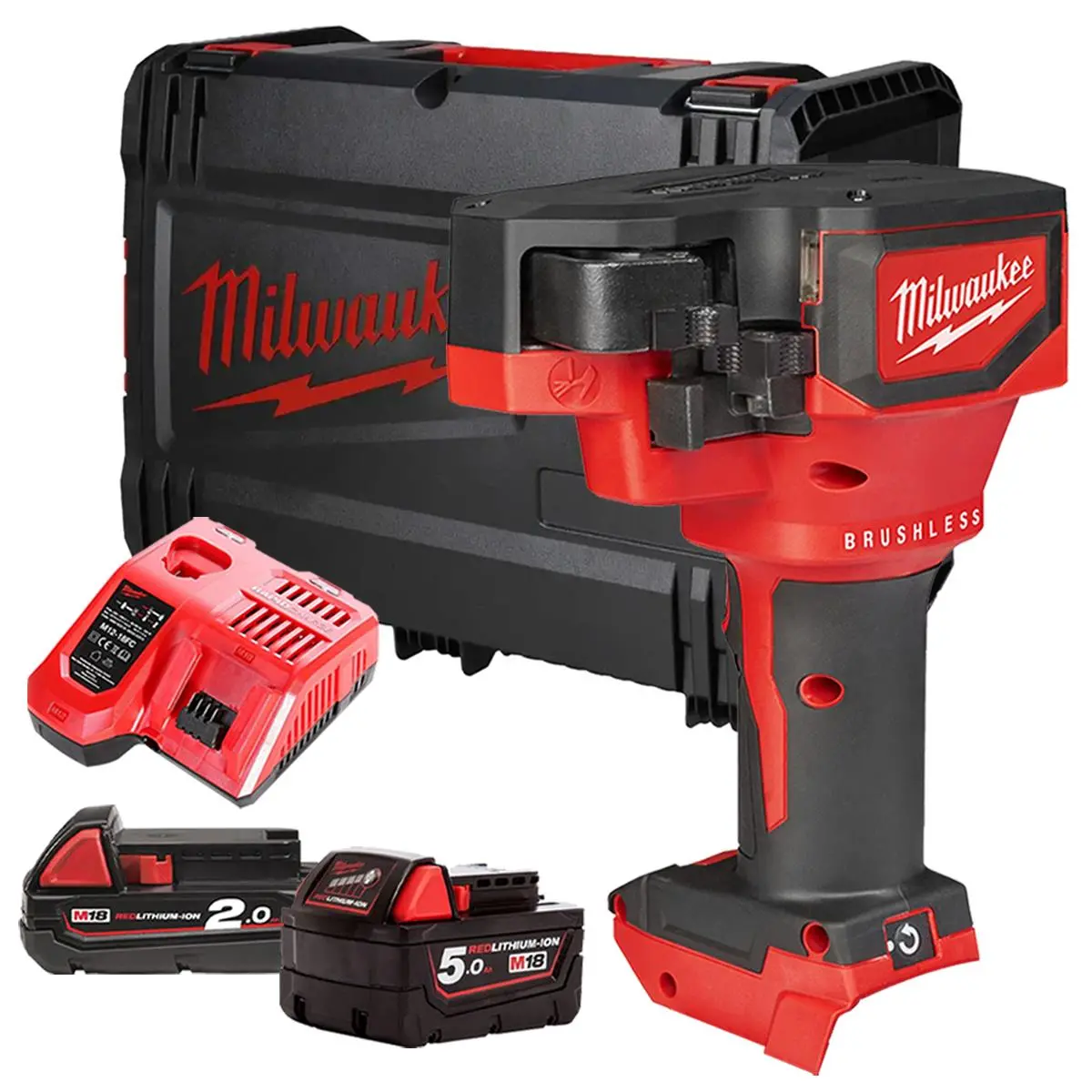 Milwaukee M18bltrc-522X 18V Brushless Threaded Rod Cutter With 1 X 5.0Ah & 1 X 2.0Ah Batteries, Charger In Case 4933471152 1