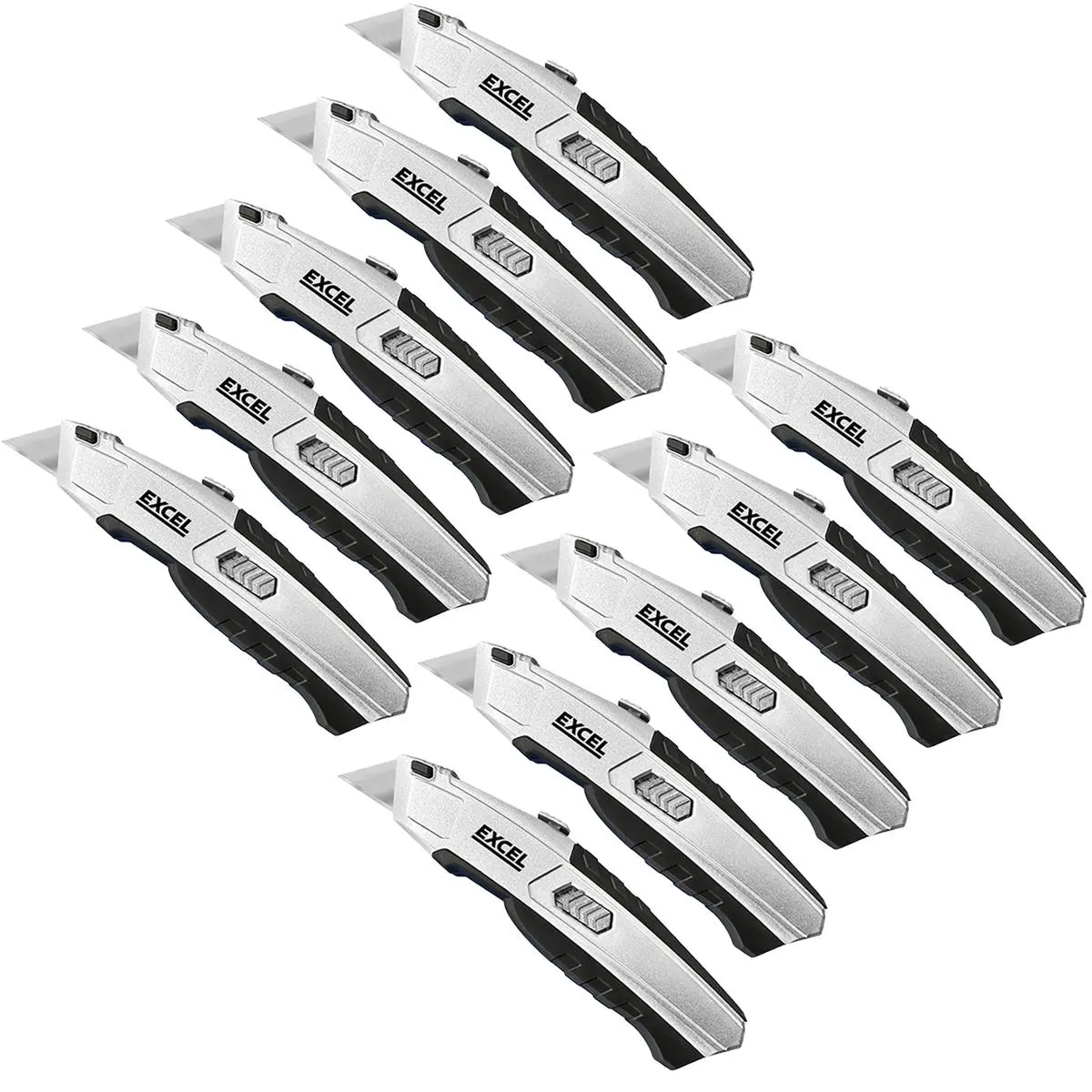 Excel Auto Reload Utility Knife With 5 Blades Pack Of 10 1