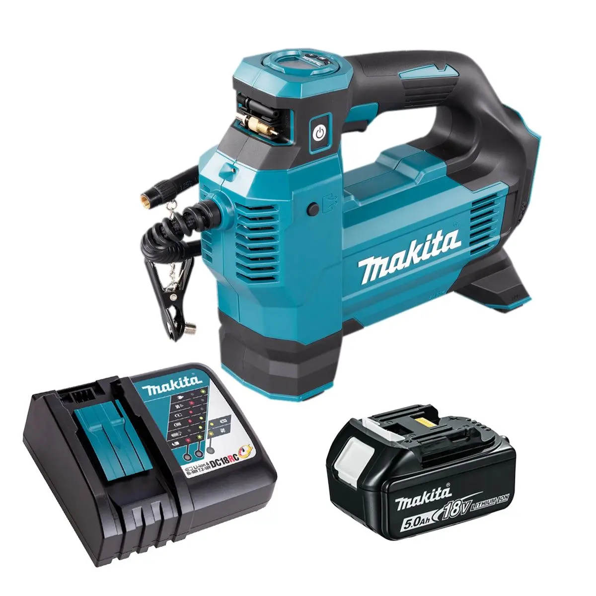 Makita Dmp181z 18V Inflator Pump With 1 X 5.0Ah Battery & Charger 1