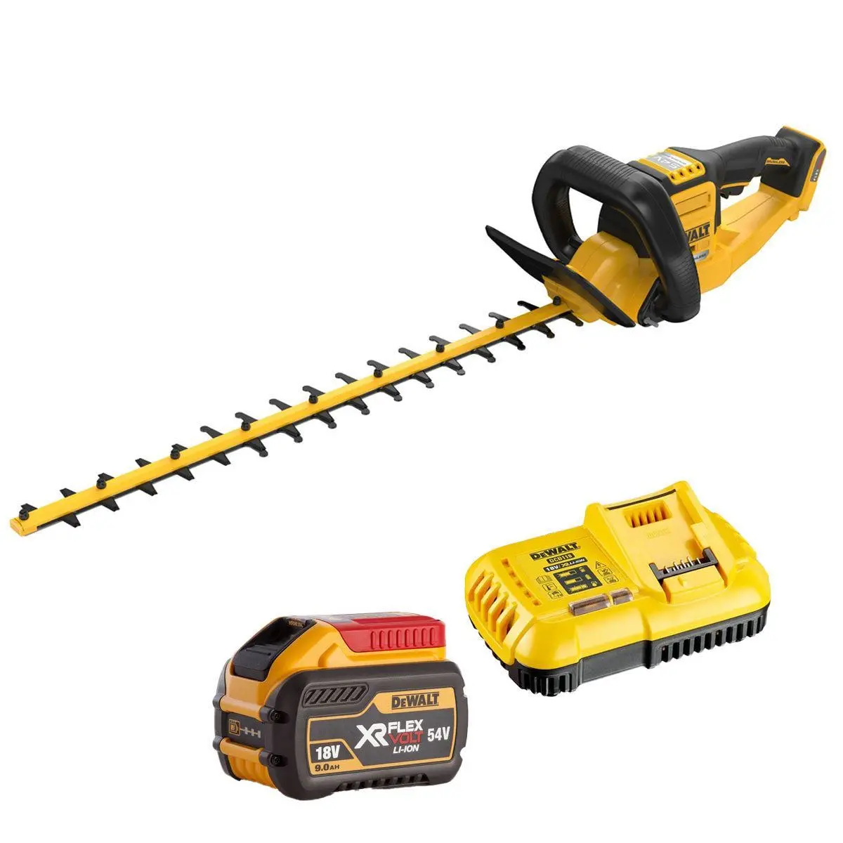 Dewalt Dcmht573x1-Gb 54V Xr Flexvolt Brushless 65Cm Hedge Trimmer With 1 X 9.0Ah Battery & Charger 1