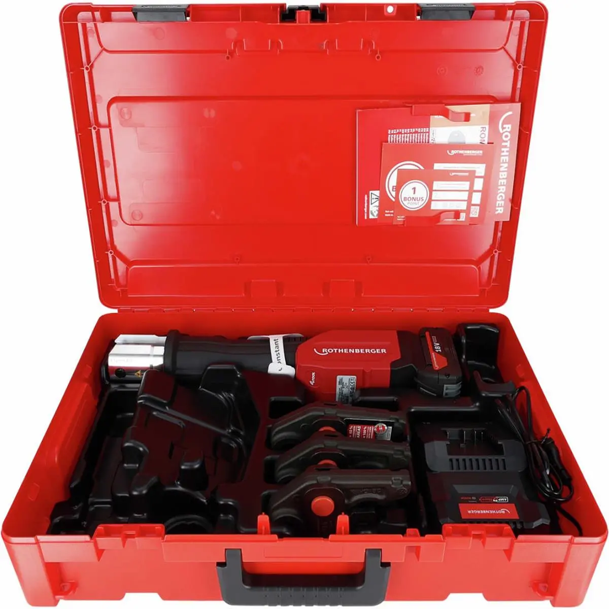 Rothenberger Romax 4000 Set Sv15-22-28Mm & 4Ah Battery With Uk In Case Amp 1000004719 1