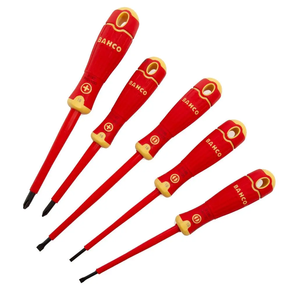 Bahco B220.005 Vde Insulated Screwdriver 5 Piece Set Slotted/Phillips 1000V 1