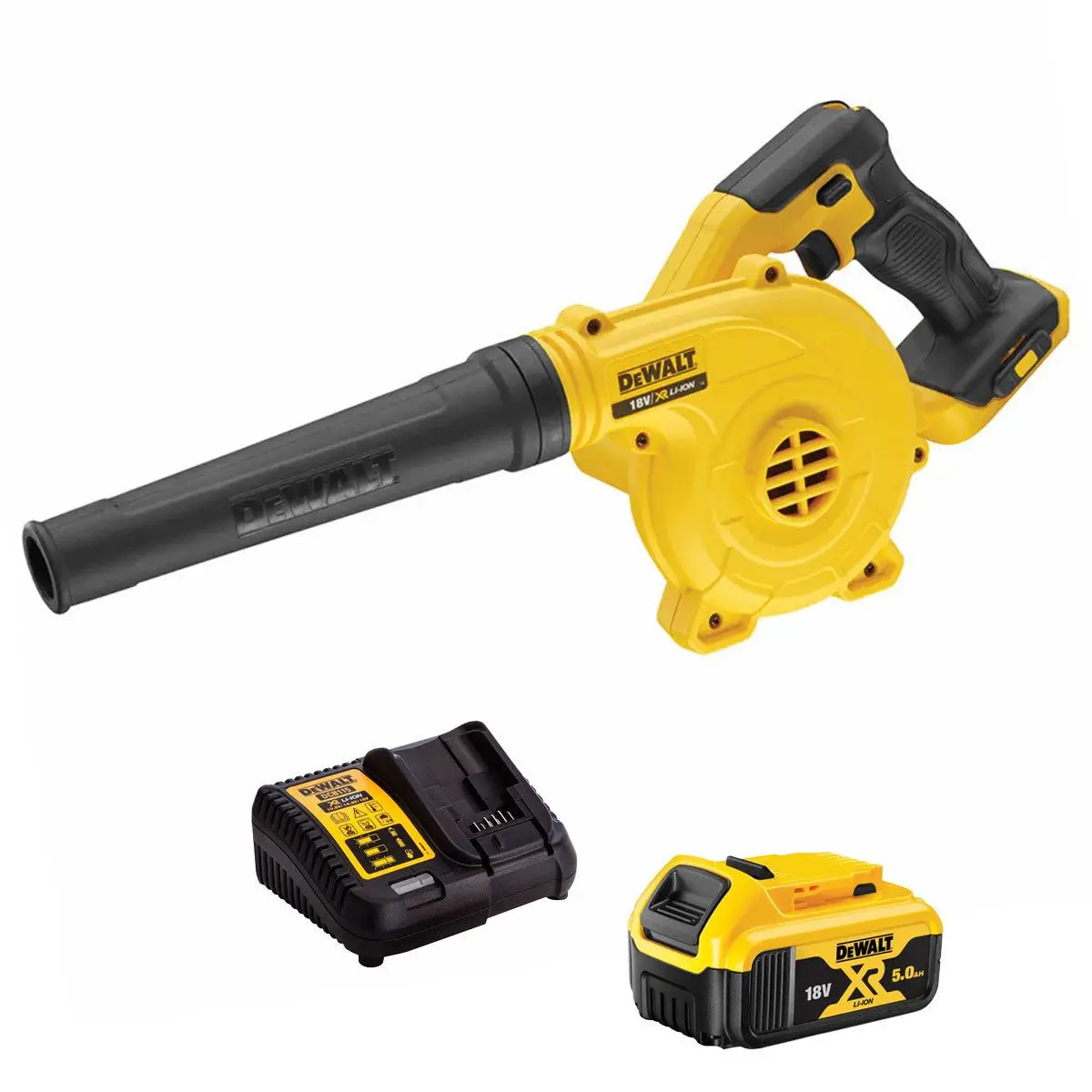 Dewalt Dcv100 18V Xr Compact Jobsite Blower With 1 X 5.0Ah Battery & Charger 1