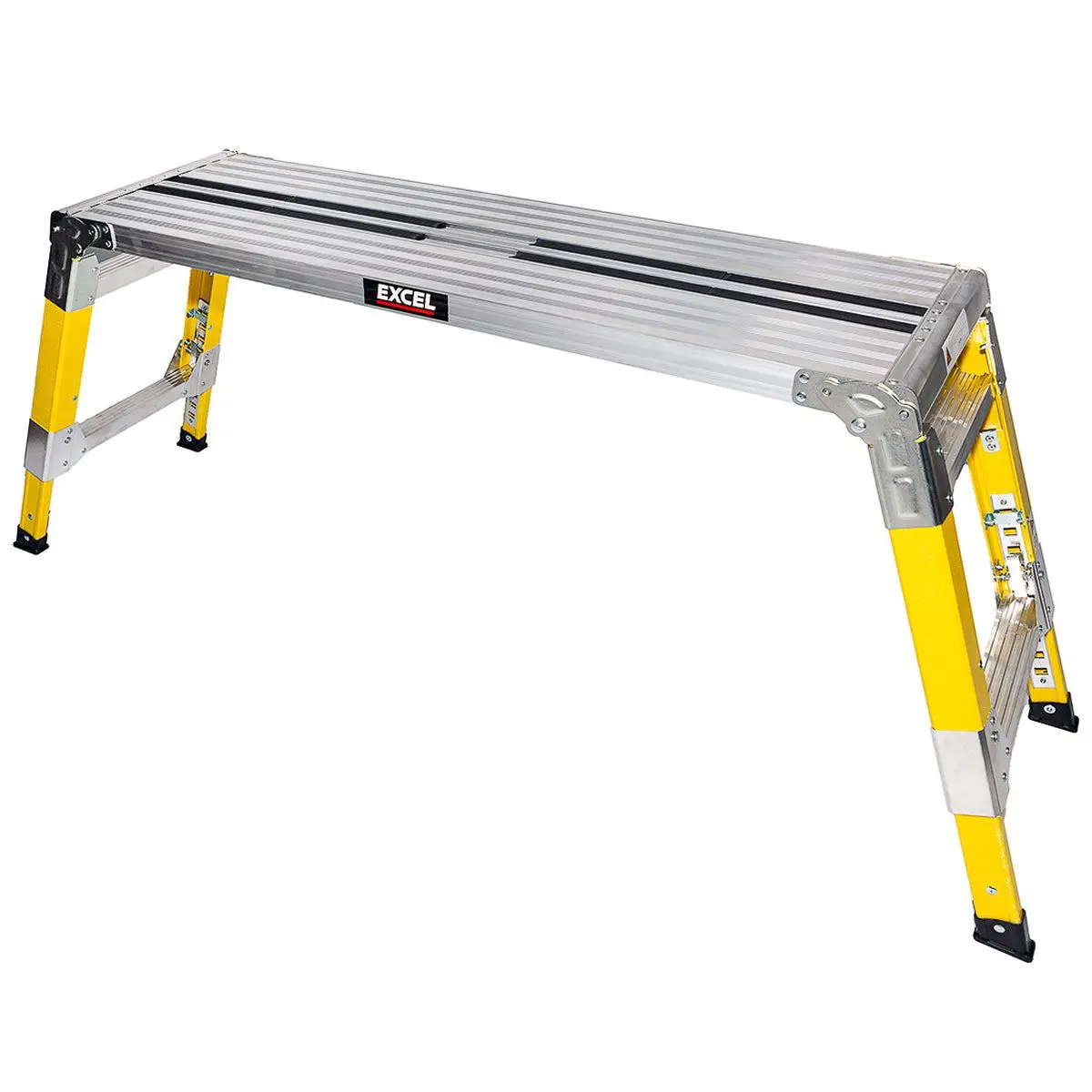 Excel Fibreglass Work Bench Platform Adjustable Height Heavy Duty Folding Hop Up - 1200 X 350 Mm 1