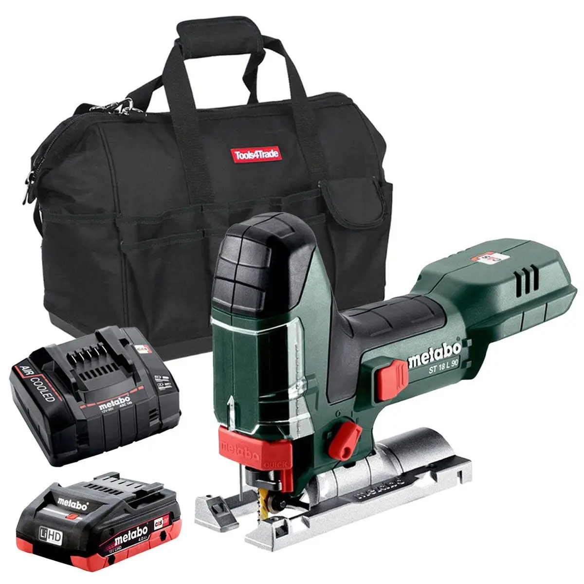 Metabo St 18 L 90 18V Body Grip Jigsaw With 1 X 4.0Ah Battery Charger & Bag 1
