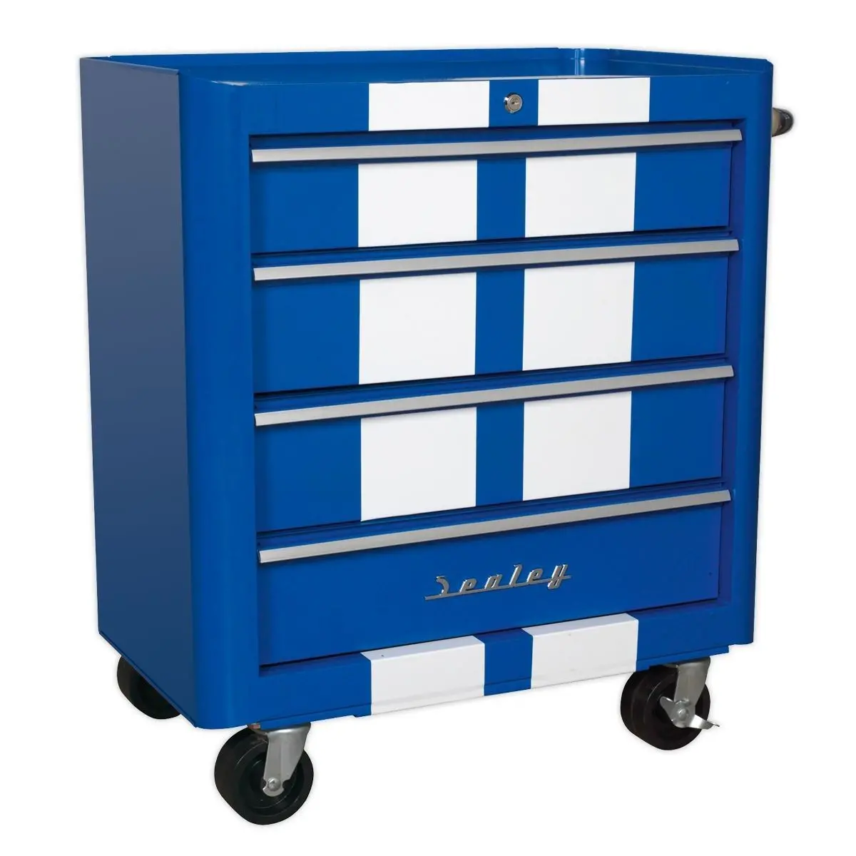 Sealey Ap28204bws 4 Drawer Retro Style Rollcab Blue With White Stripes 1