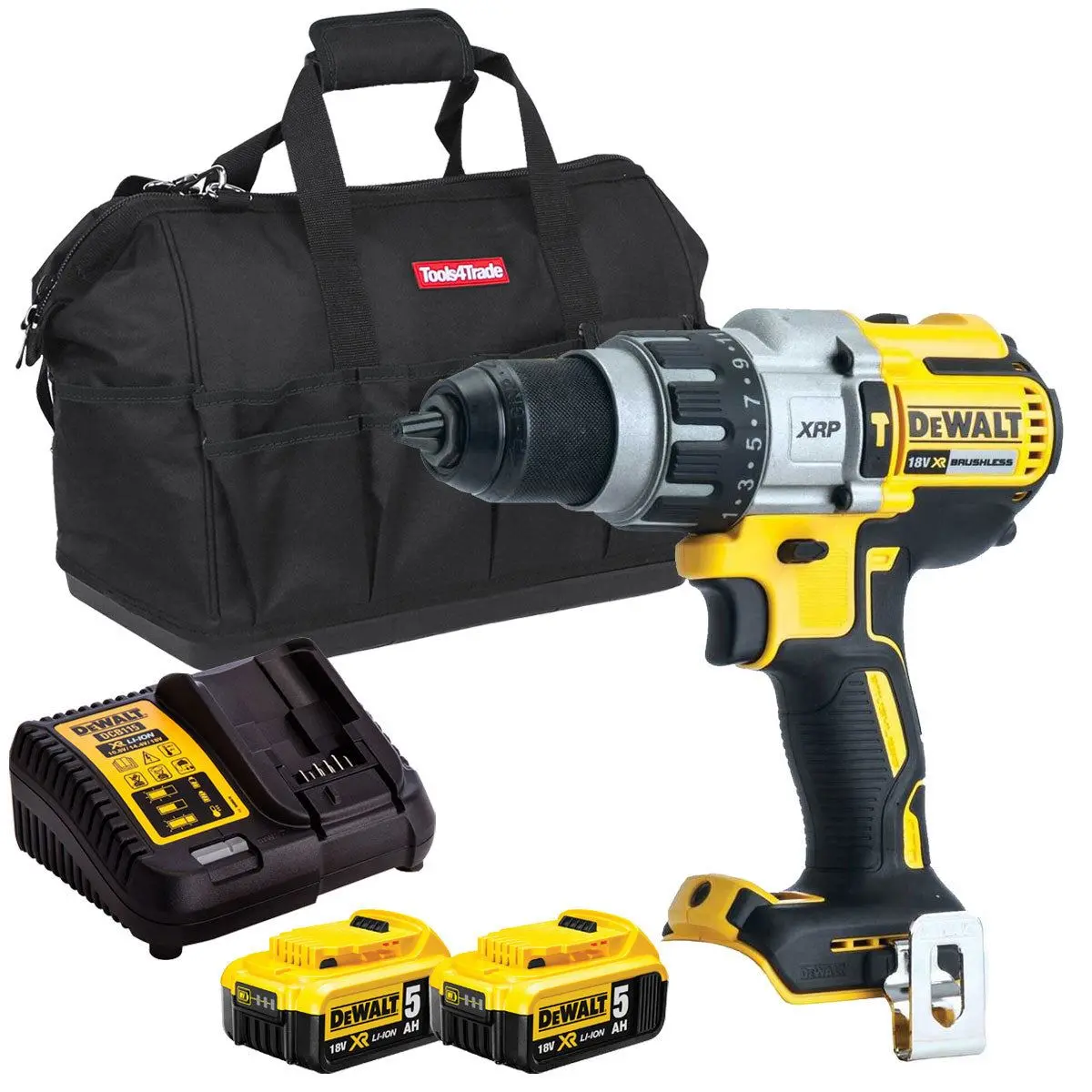Dewalt Dcd996n 18V Brushless Combi Hammer With 2 X 5.0Ah Batteries & Charger In Bag 1