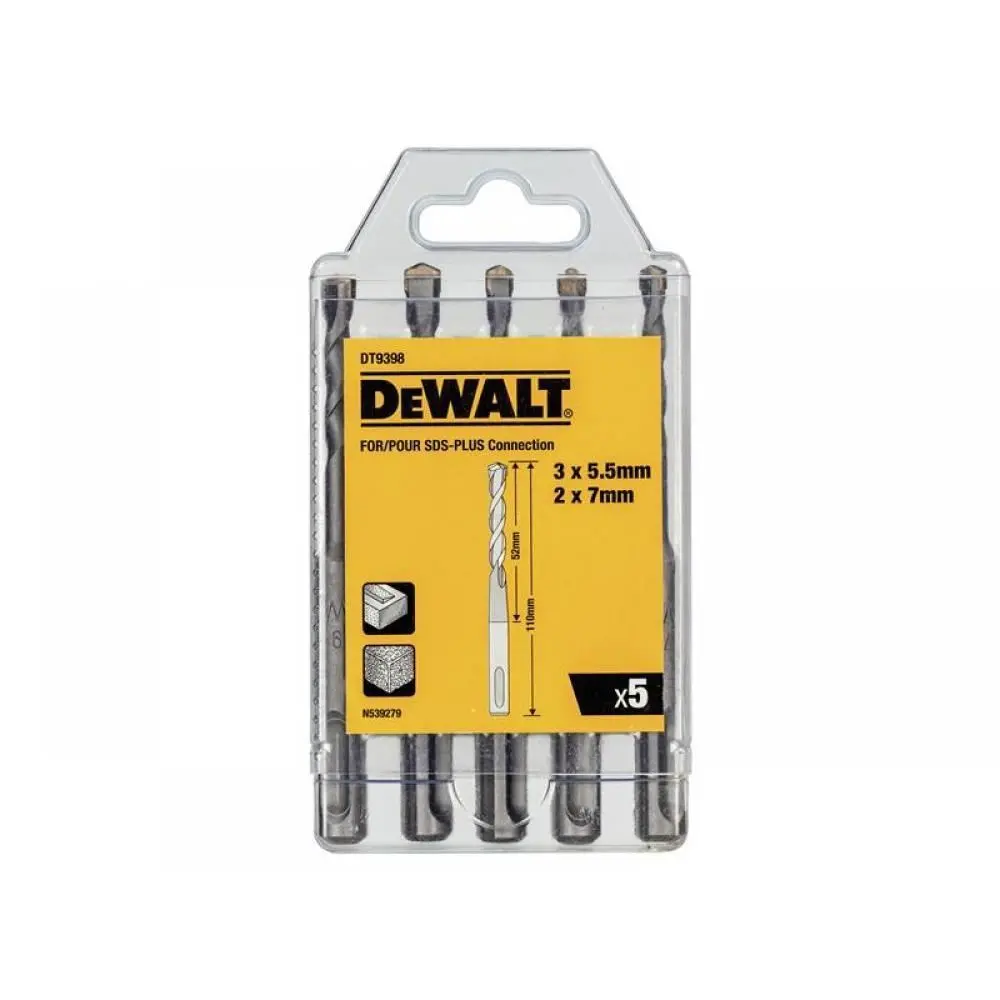 Dewalt Sds+ Drill Bit Set 5 Piece Dt9398m-Qz 1