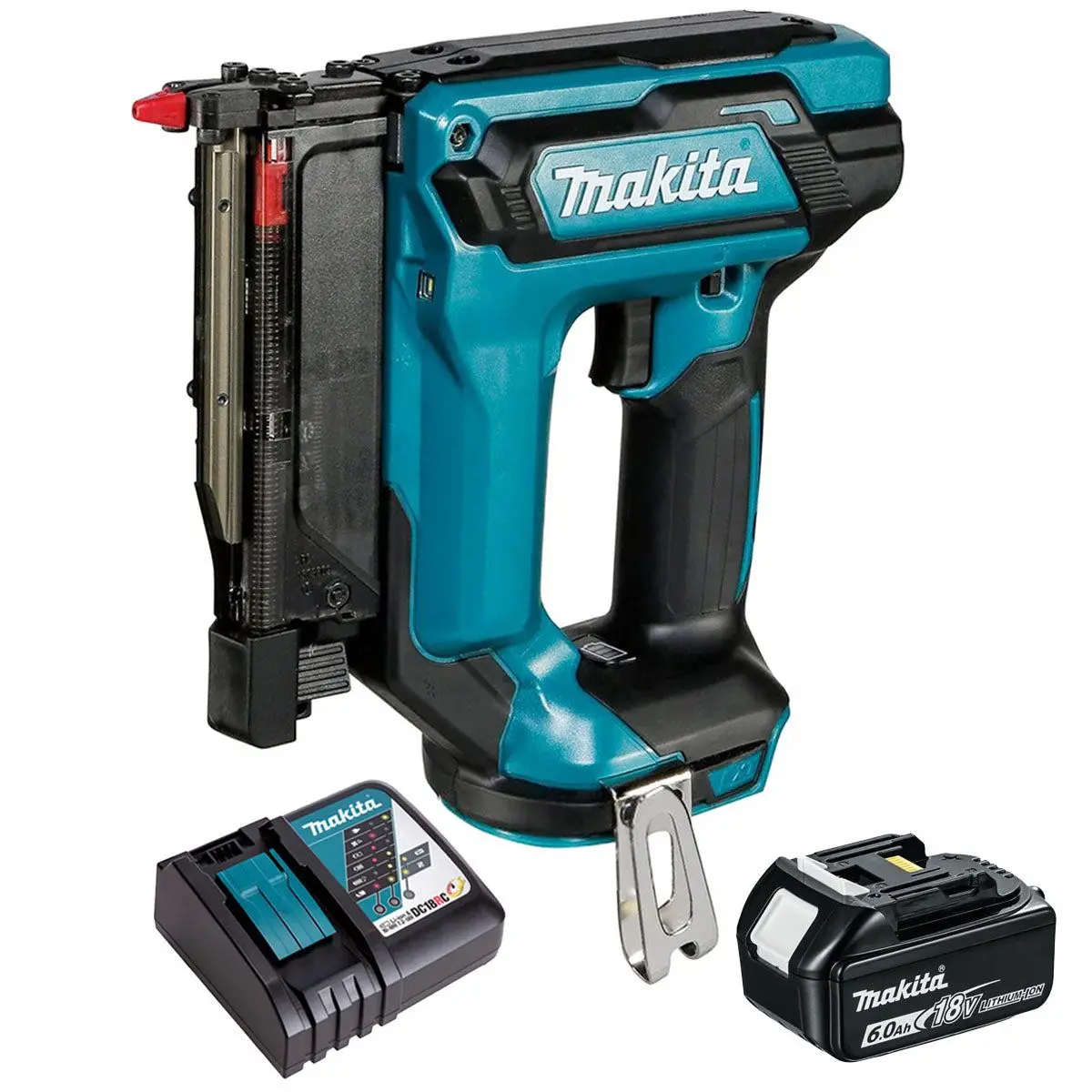 Makita Dpt353z 18V First Fix 23Ga Pin Nailer With 1 X 6.0Ah Battery & Charger 1