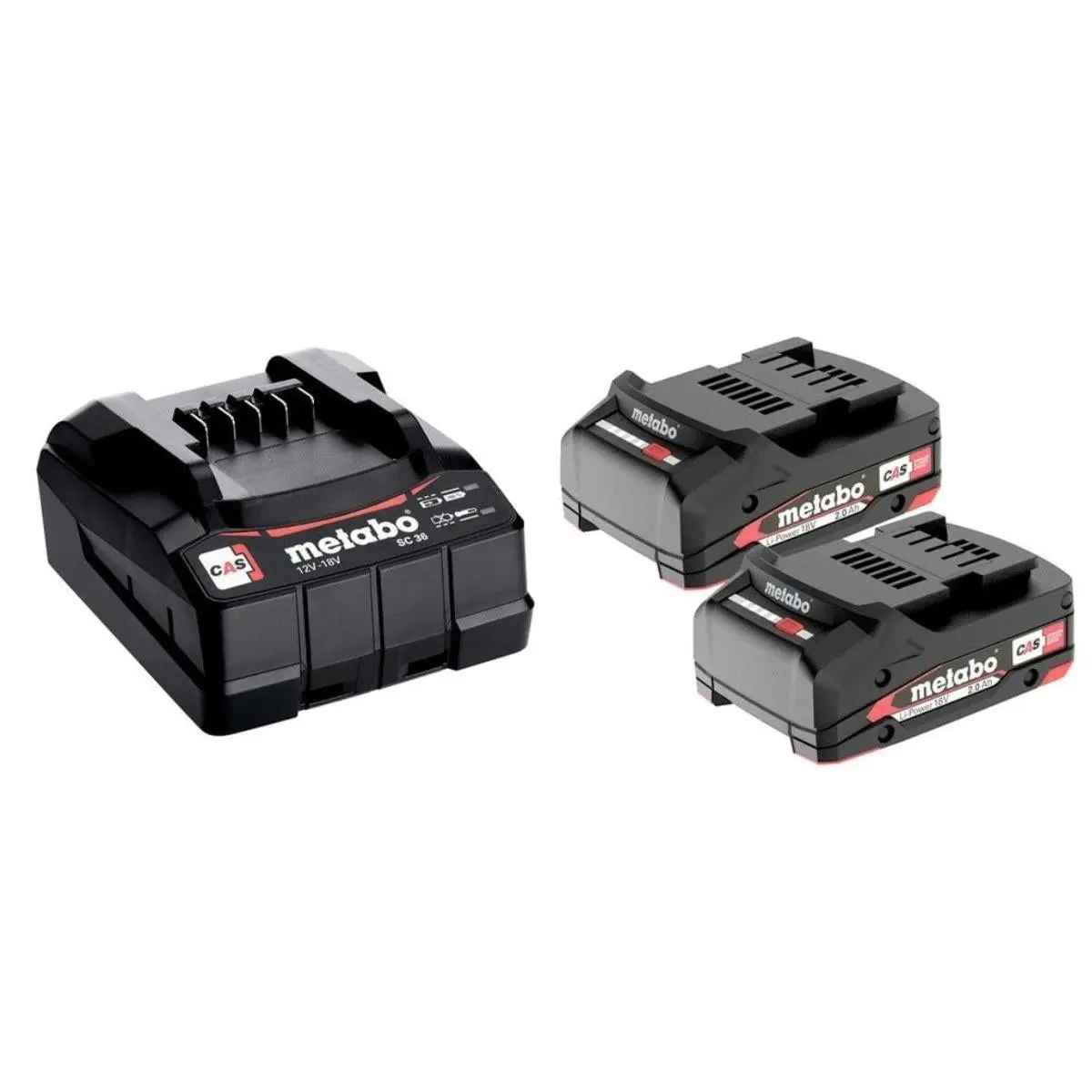 Metabo Basic Set 18V 2 X 2.0Ah Lipower Battery With Sc 36 Charger 685161000 1