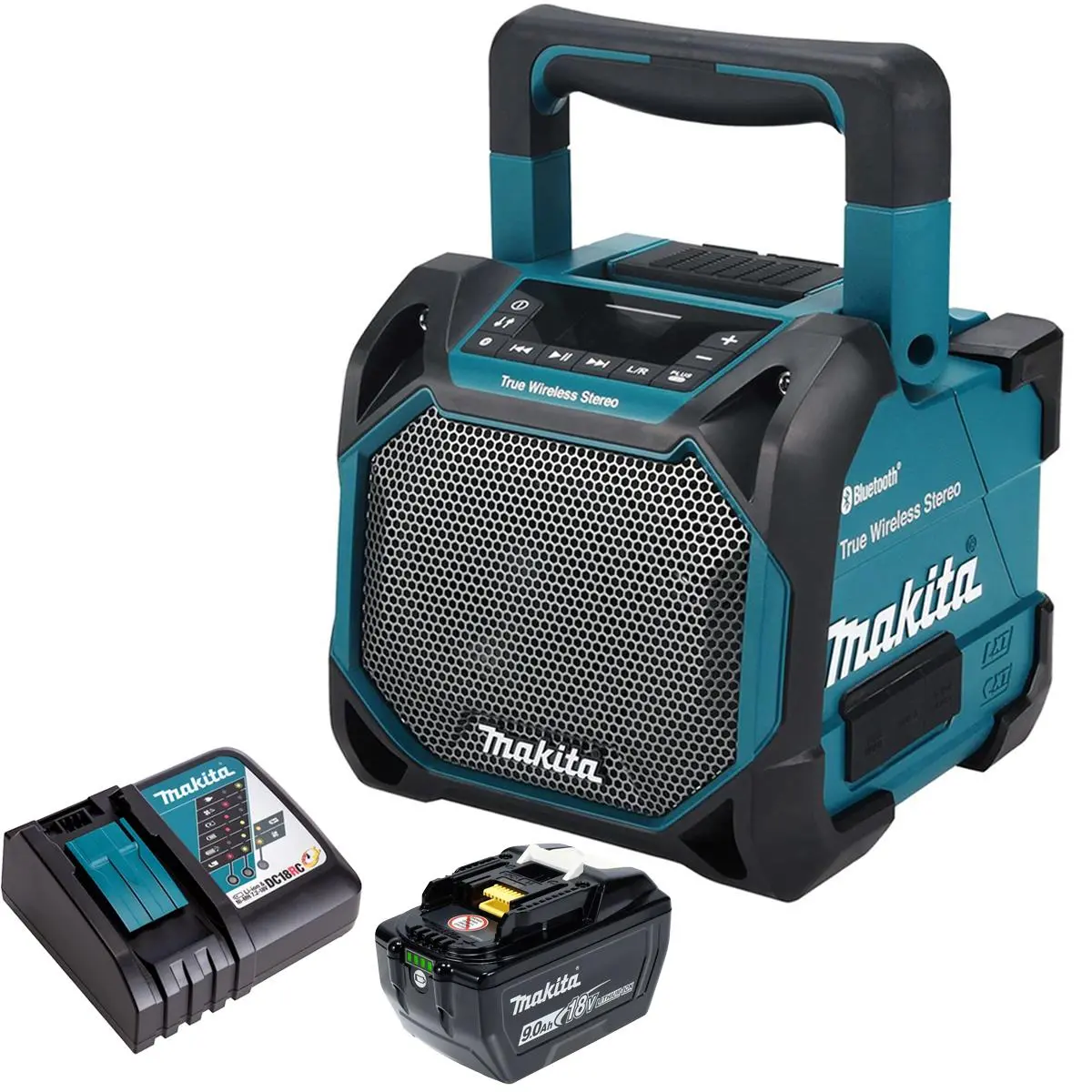 Makita Dmr203 12Vmax - 18V / Cxt - Lxt Jobsite Bluetooth Speaker With 1 X 9.0Ah Battery & Charger 1
