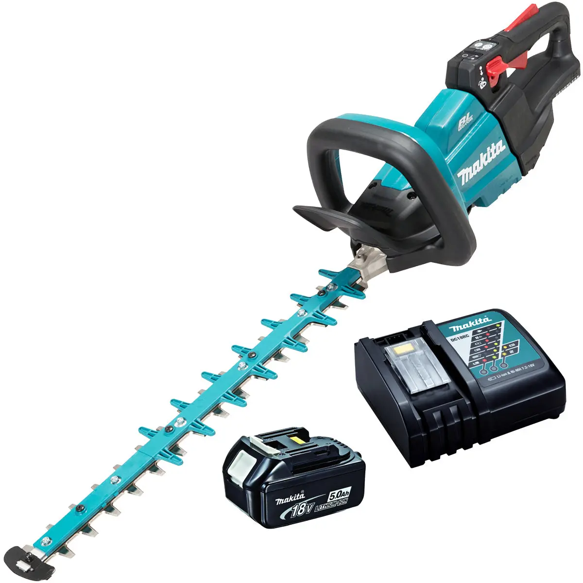 Makita Duh502rt 18V Lxt Brushless 50Cm Hedge Trimmer With 1 X 5.0Ah Battery & Charger 1