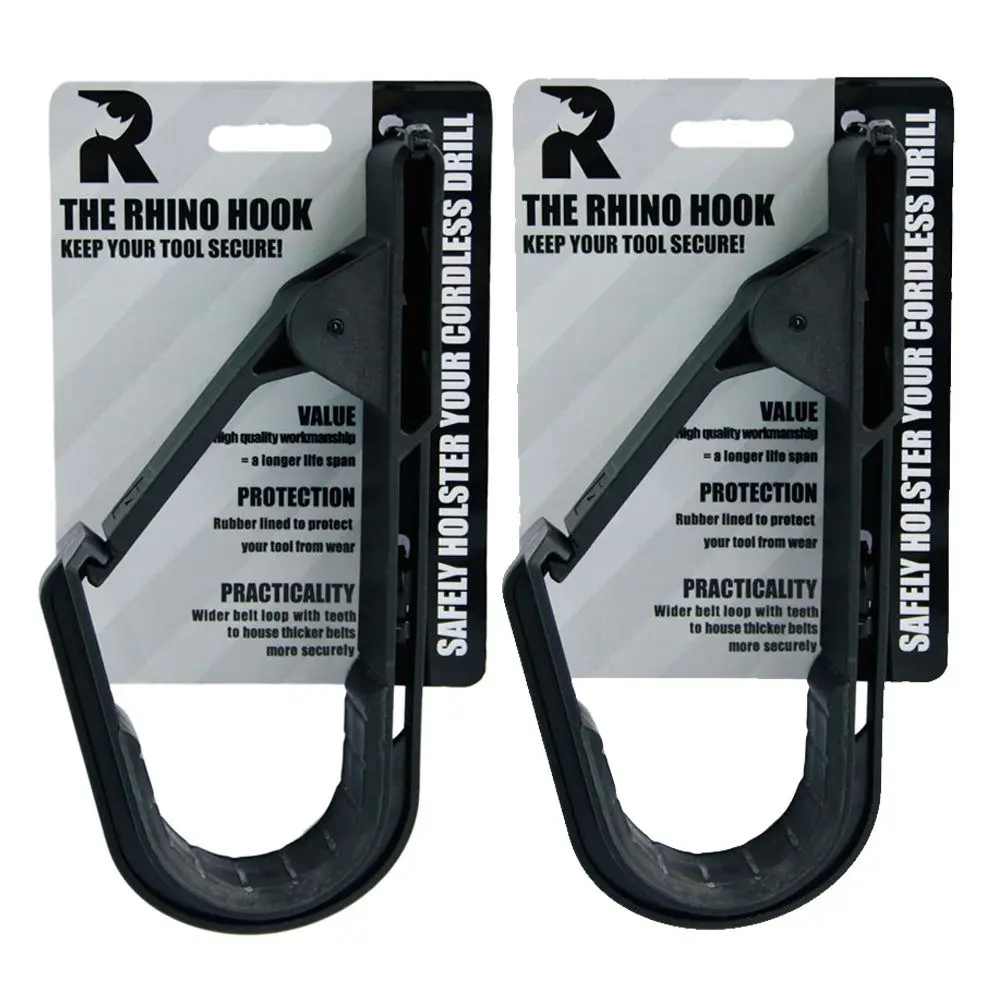 The Rhino Hook Universal Tool Belt Cordless Drill Holder Pack Of 2 1