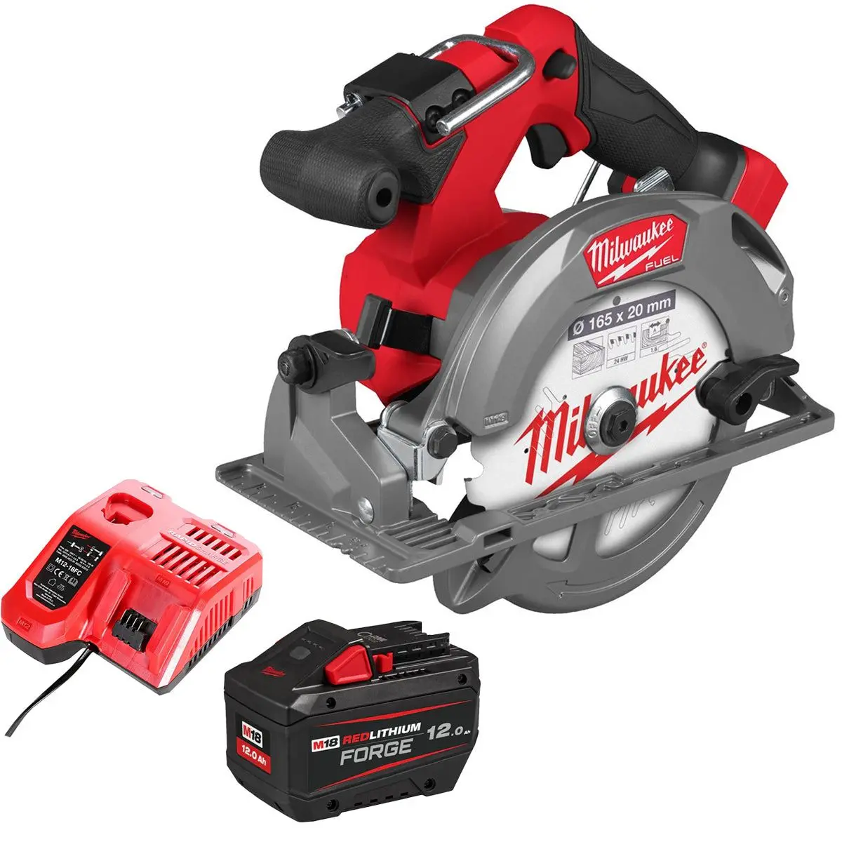 Milwaukee M18fcs552-0 M18 Fuel 18V Brushless 165Mm Circular Saw With 1 X 12.0Ah Battery & Charger 1