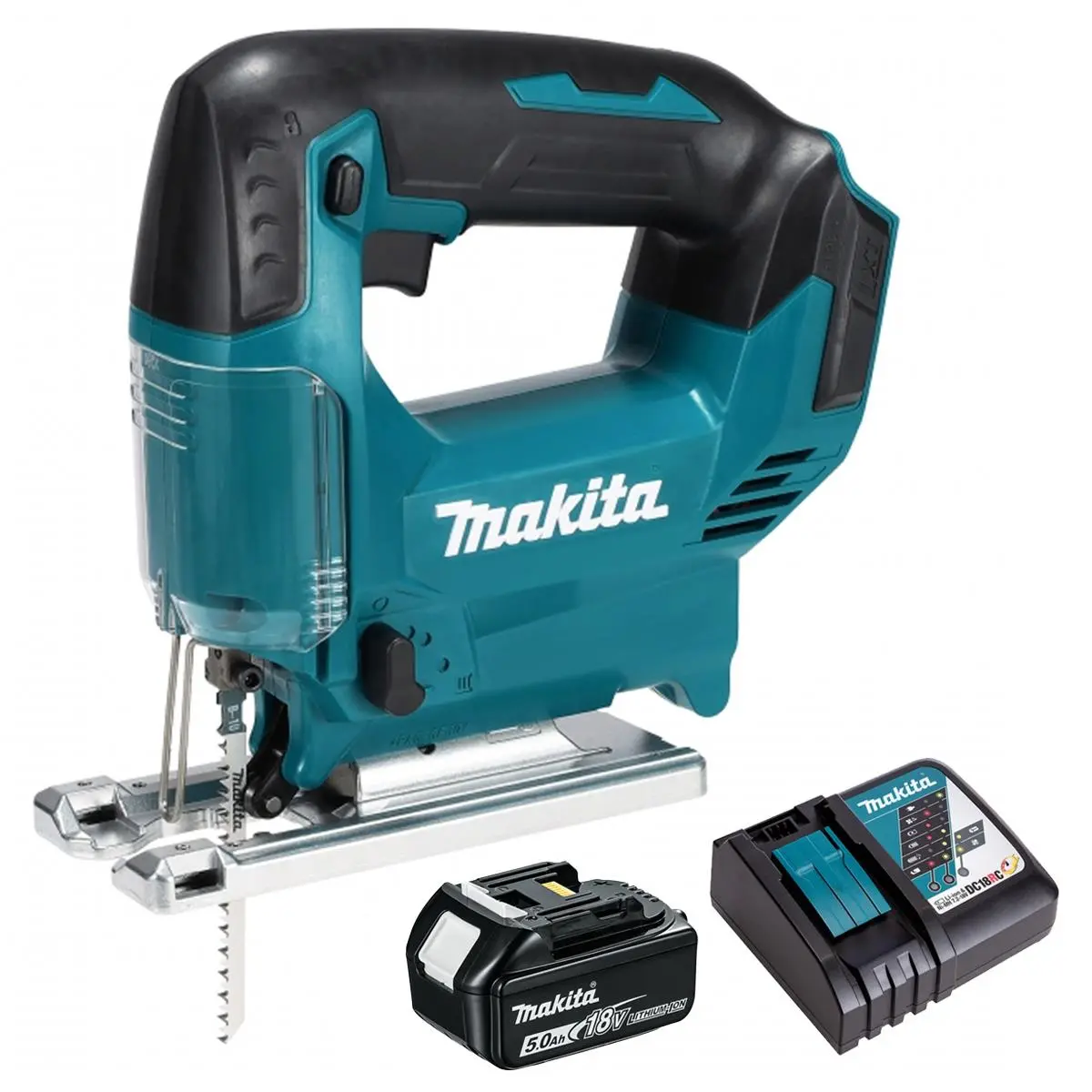 Makita Djv186z 18V Lxt Cordless Jigsaw With 1 X 5.0Ah Battery & Charger 1