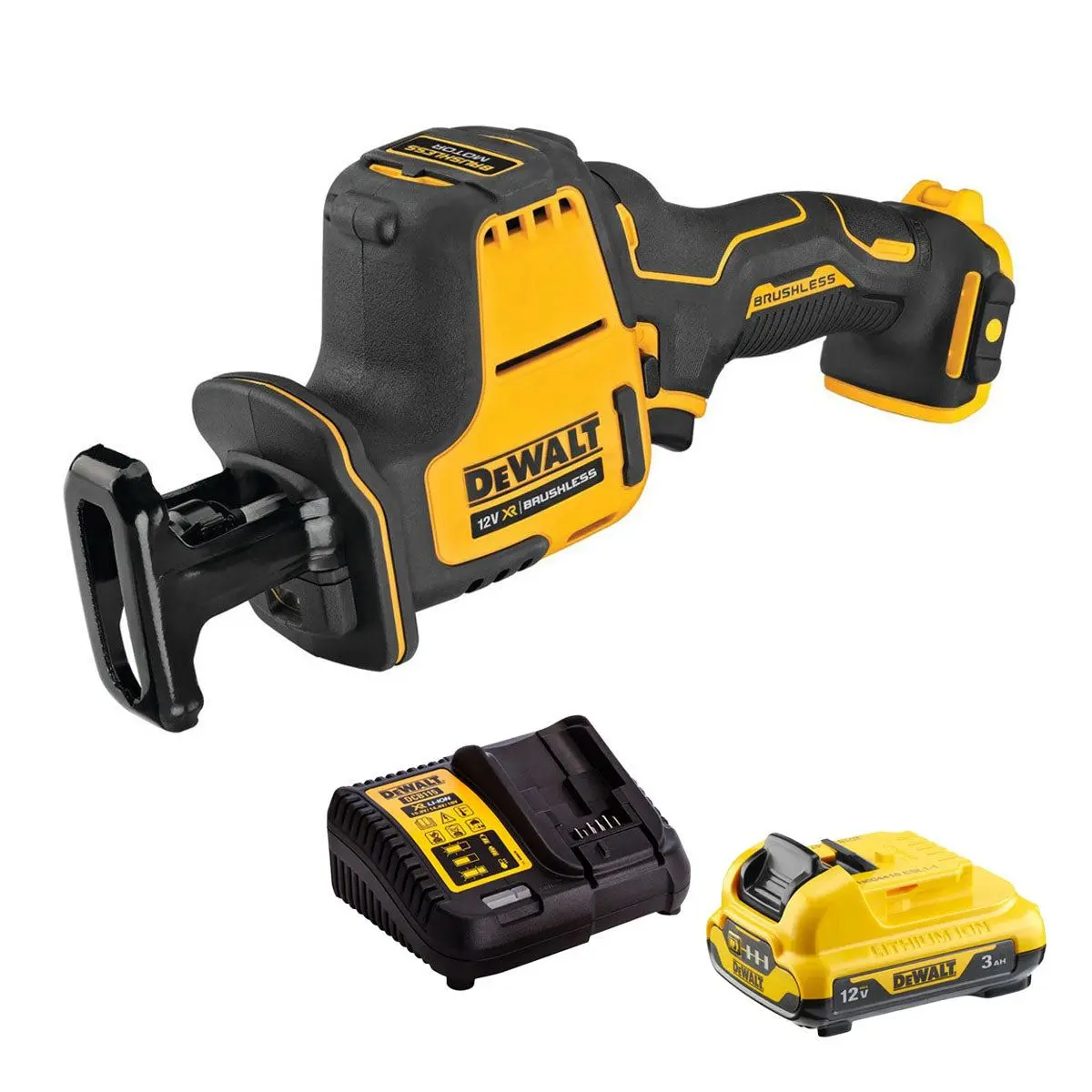 Dewalt Dcs312n 12V Xr Brushless Reciprocating Saw With 1 X 3.0Ah Battery & Charger 1
