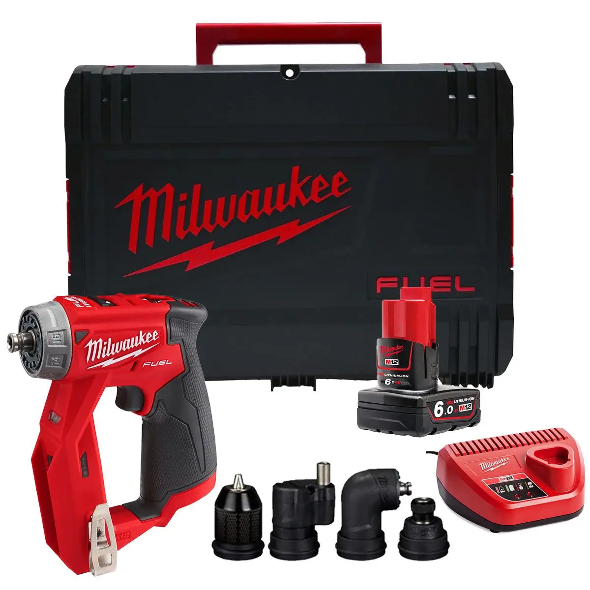 Milwaukee M12fddxkit-0X 12V Brushless 4-In-1 Drill Driver With 1 X 6.0Ah Battery Charger & Case 1