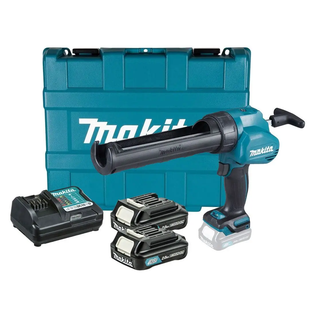 Makita Cg100dwaea 12Vmax Cxt Caulking Gun With 2 X 2.0Ah Batteries, Charger & Case 1
