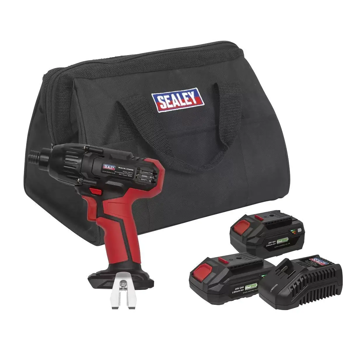 Sealey Cp20vidkit 20V 1/4"Hex Drive Impact Driver Kit With 2 Batteries & Charger 1