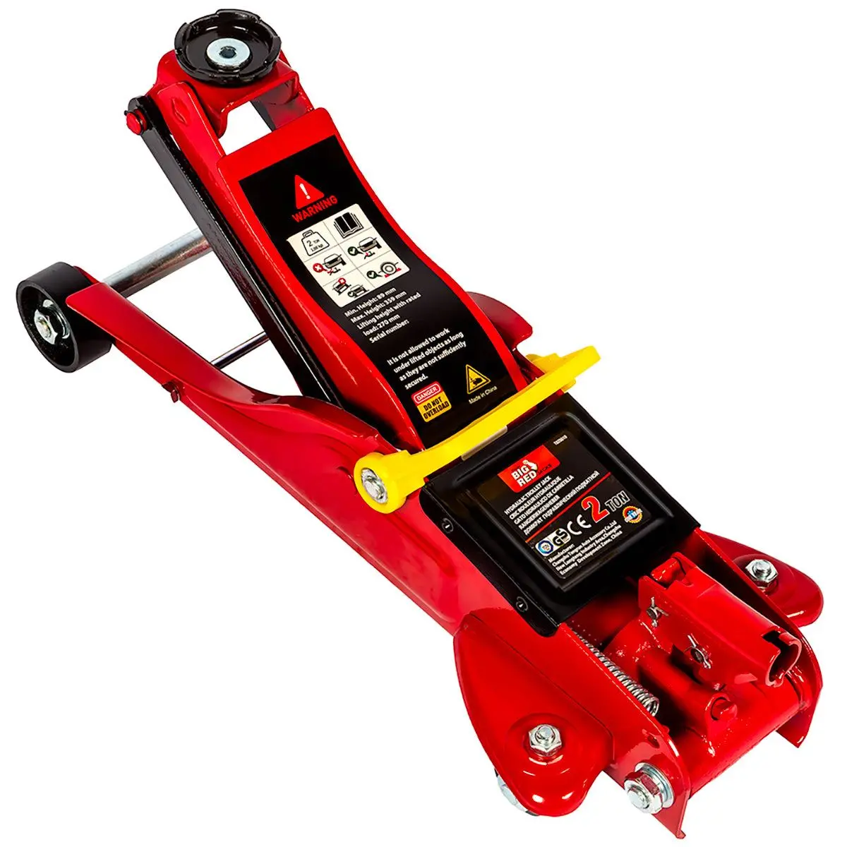Big Red Torin 2-Ton Hydraulic Jack Low Profile Lifting Range 89-359 Mm 1