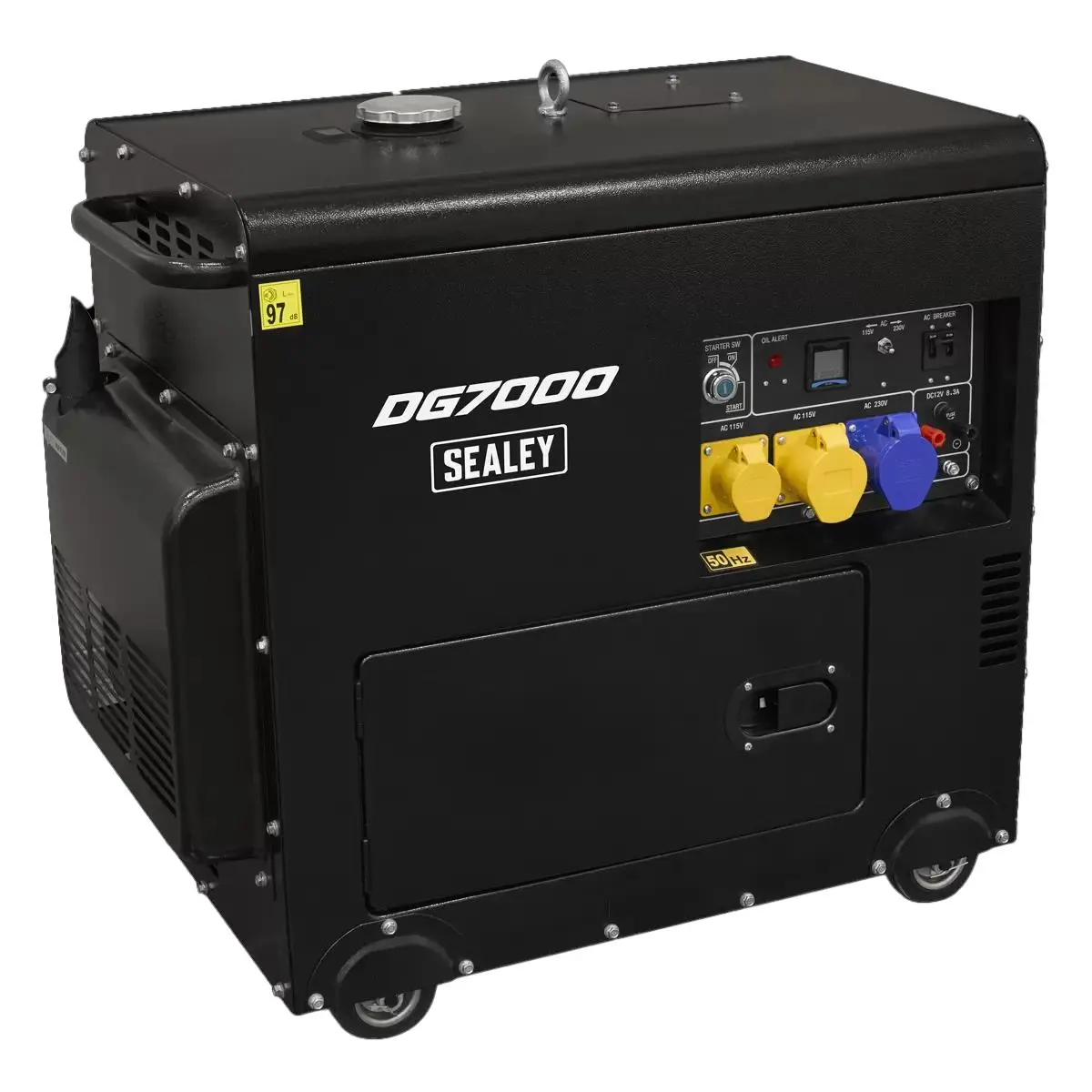 Sealey Dg7000 7000W Diesel Generator 4-Stroke Engine 110/230V 1