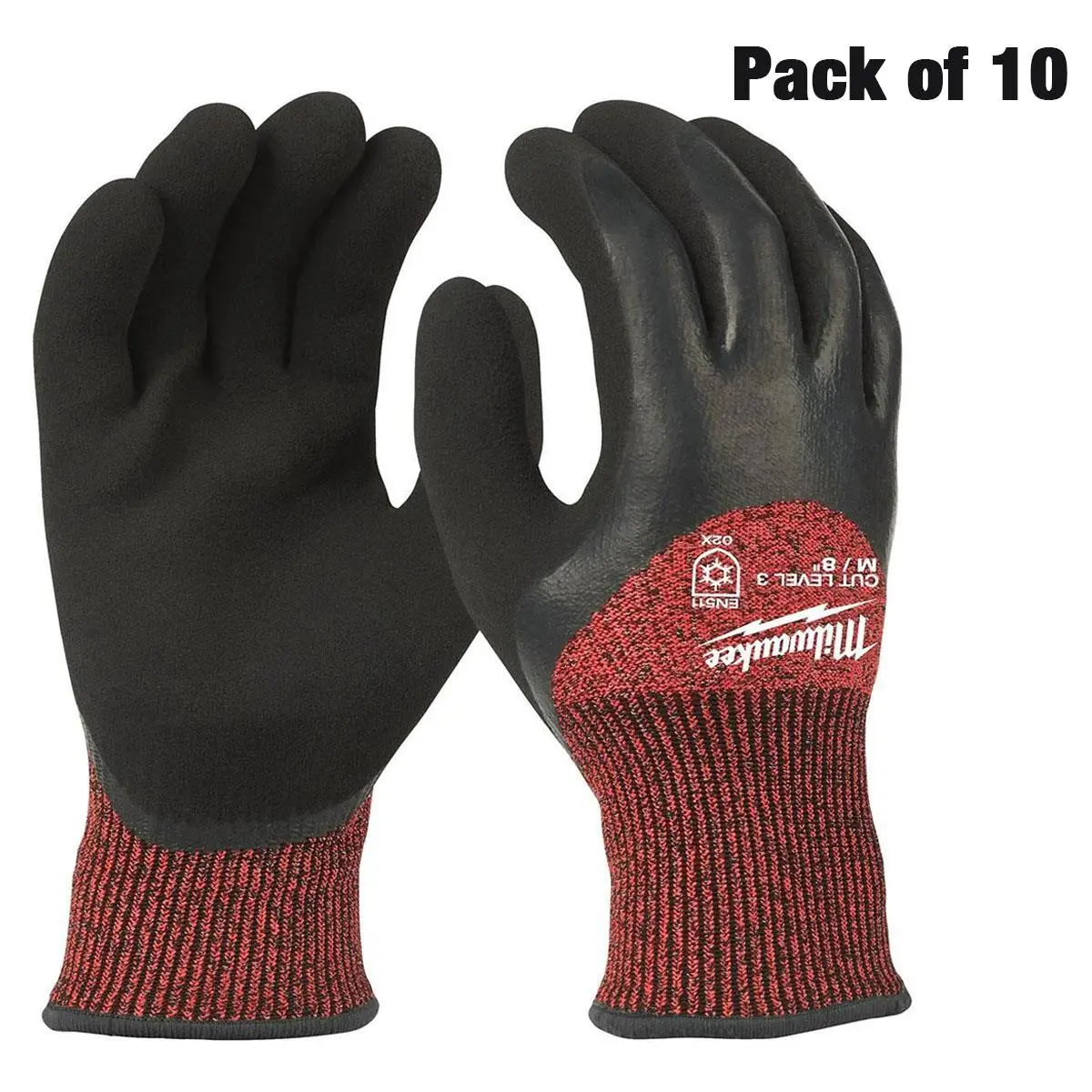 Milwaukee 4932471347 Winter Cut C Gloves Size 8/M Pack Of 10 1