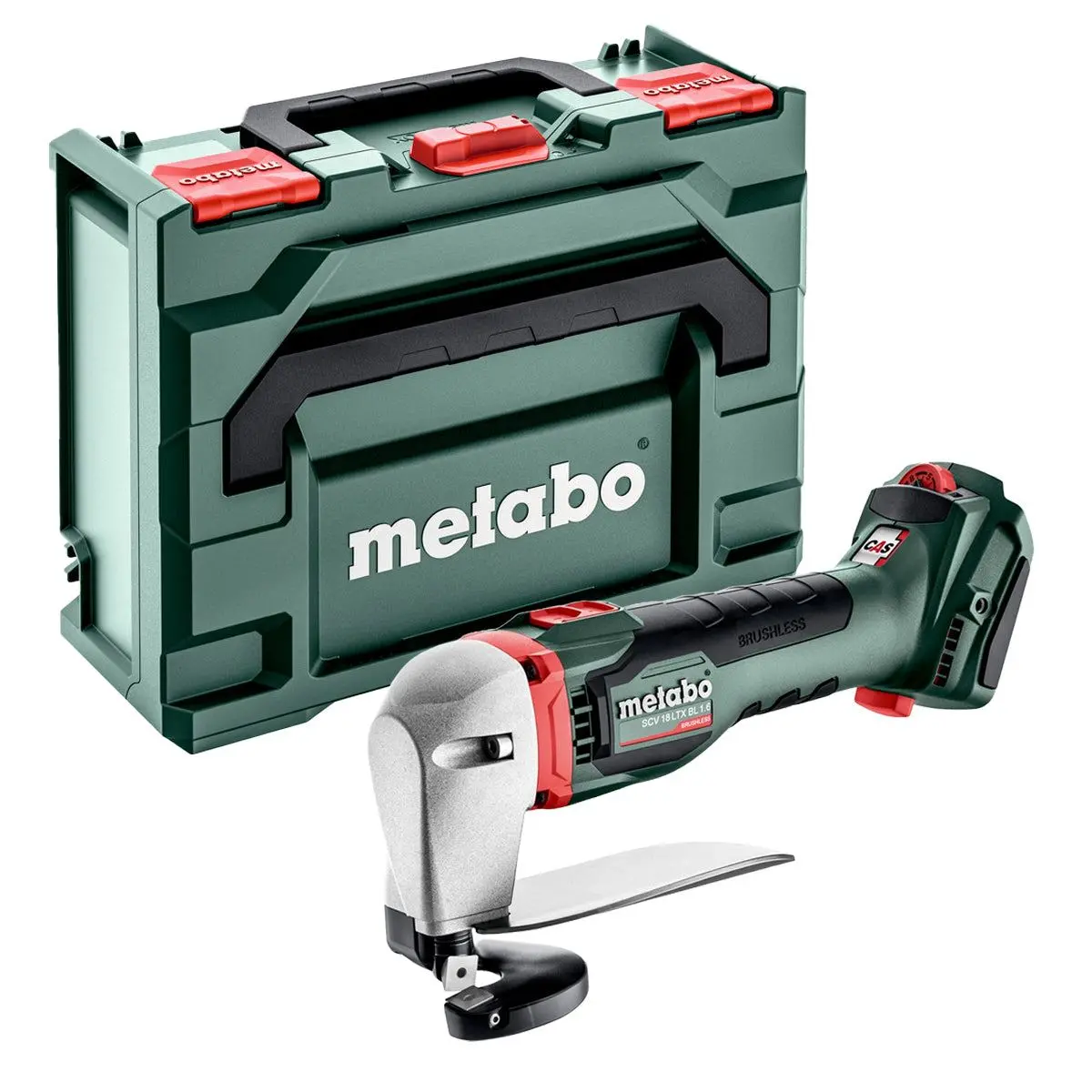 Metabo Scv 18 Ltx Bl 1.6 18V Brushless Metal Shear Body Only & Metabox 601615840 1