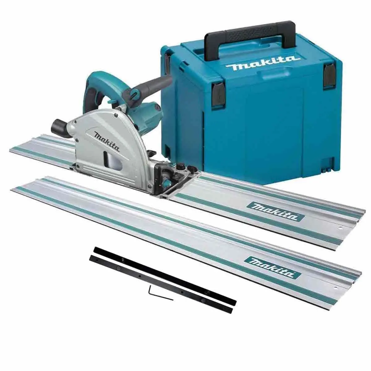 Makita Sp6000j2 Plunge Saw With 2 X 1.5M Rails, Connector Bar & Case 240V 1