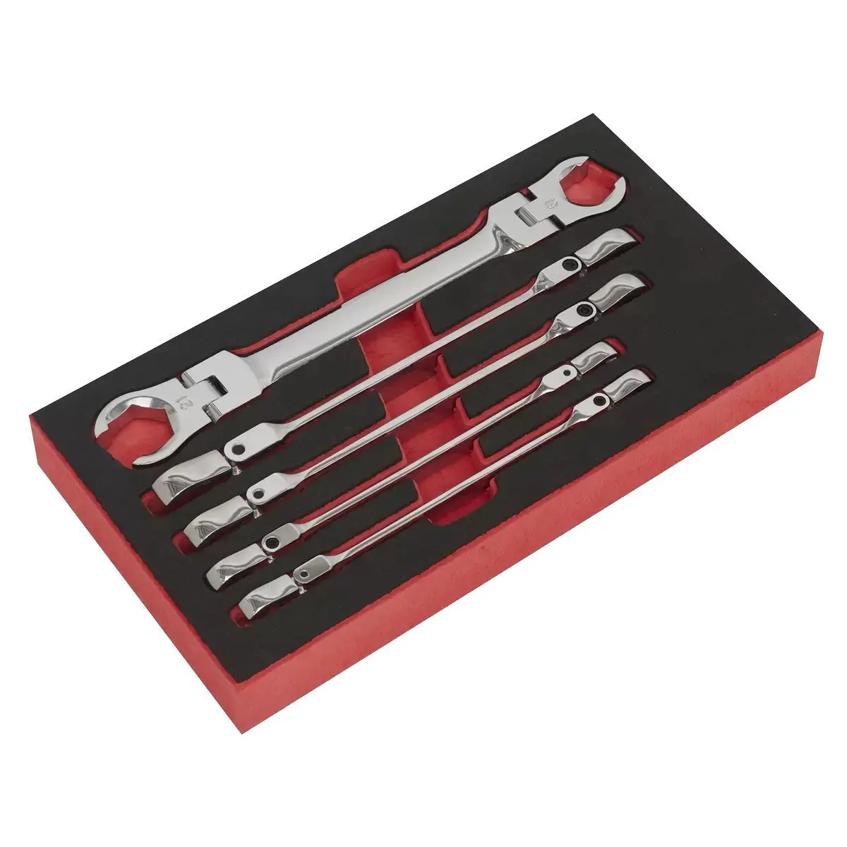 Sealey Ak2652 Flexi-Head Flare Nut Spanner Set 5Pc 1
