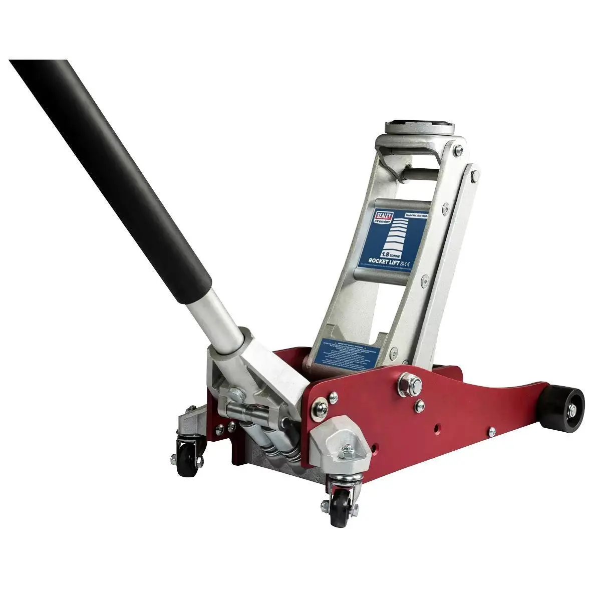 Sealey Rja1800 Low Profile Aluminium Trolley Jack With Rocket Lift 1.8 Tonne 1