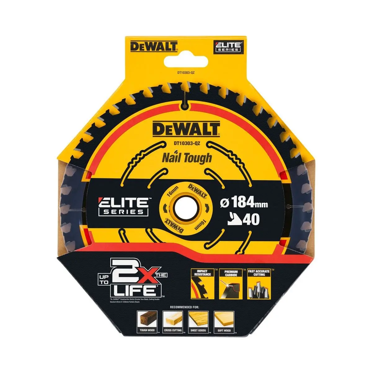 Dewalt Dt10303-Qz 184Mm 40T Extreme Framing Circular Saw Blade 2