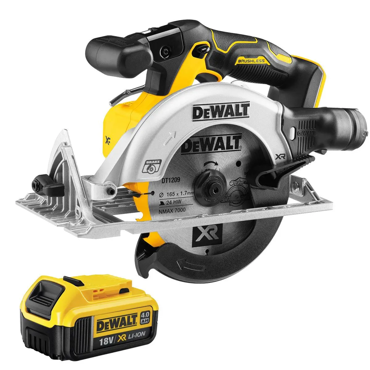 Dewalt Dcs565n 18V 165Mm Brushless Circular Saw With 1 X 4.0Ah Battery 1