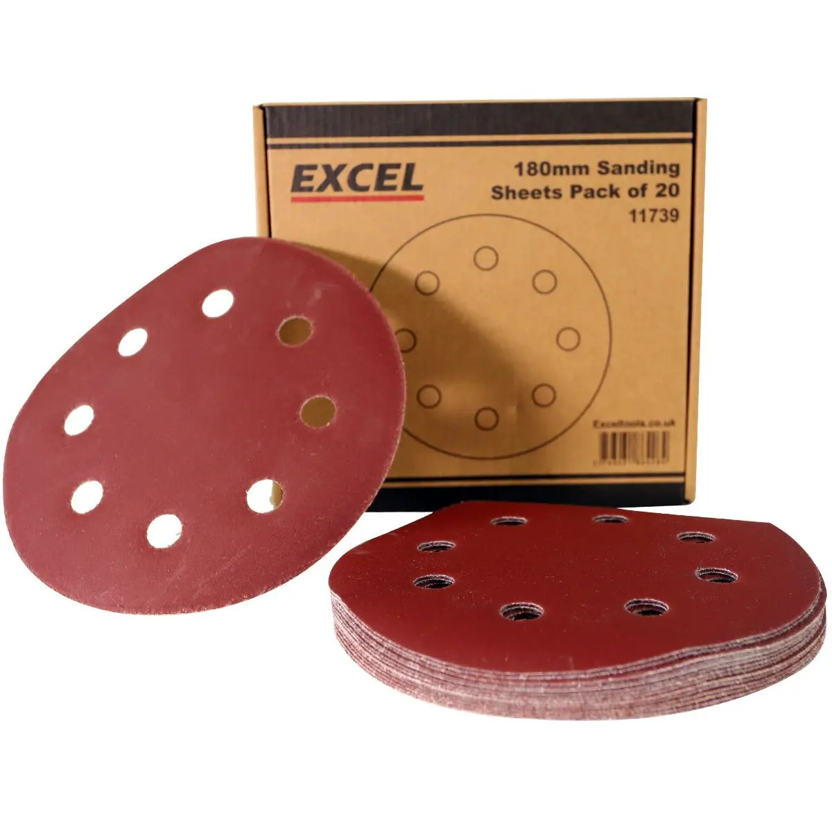 Excel 180Mm Sanding Sheet Pack Of 20 Piece 1