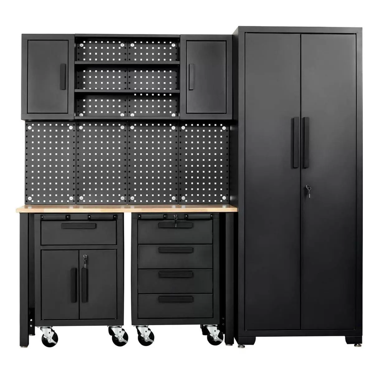 Draper Tools Ms100 Single Garage Workstation With Roller Cabinets 13269 1