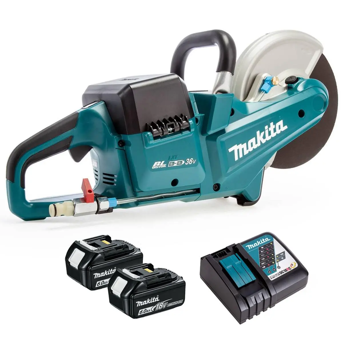 Makita Dce090zx1 36V Lxt 230Mm Brushless Disc Cutter With 2 X 6.0Ah Battery & Charger 1