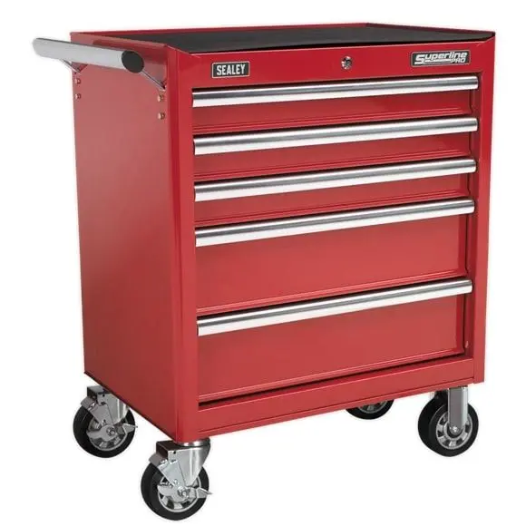 Sealey Ap33459 Rollcab 5 Drawer With Ball Bearing Runners Red 1